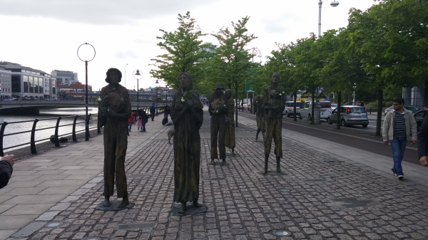 The Famine Memorial in Dublin.