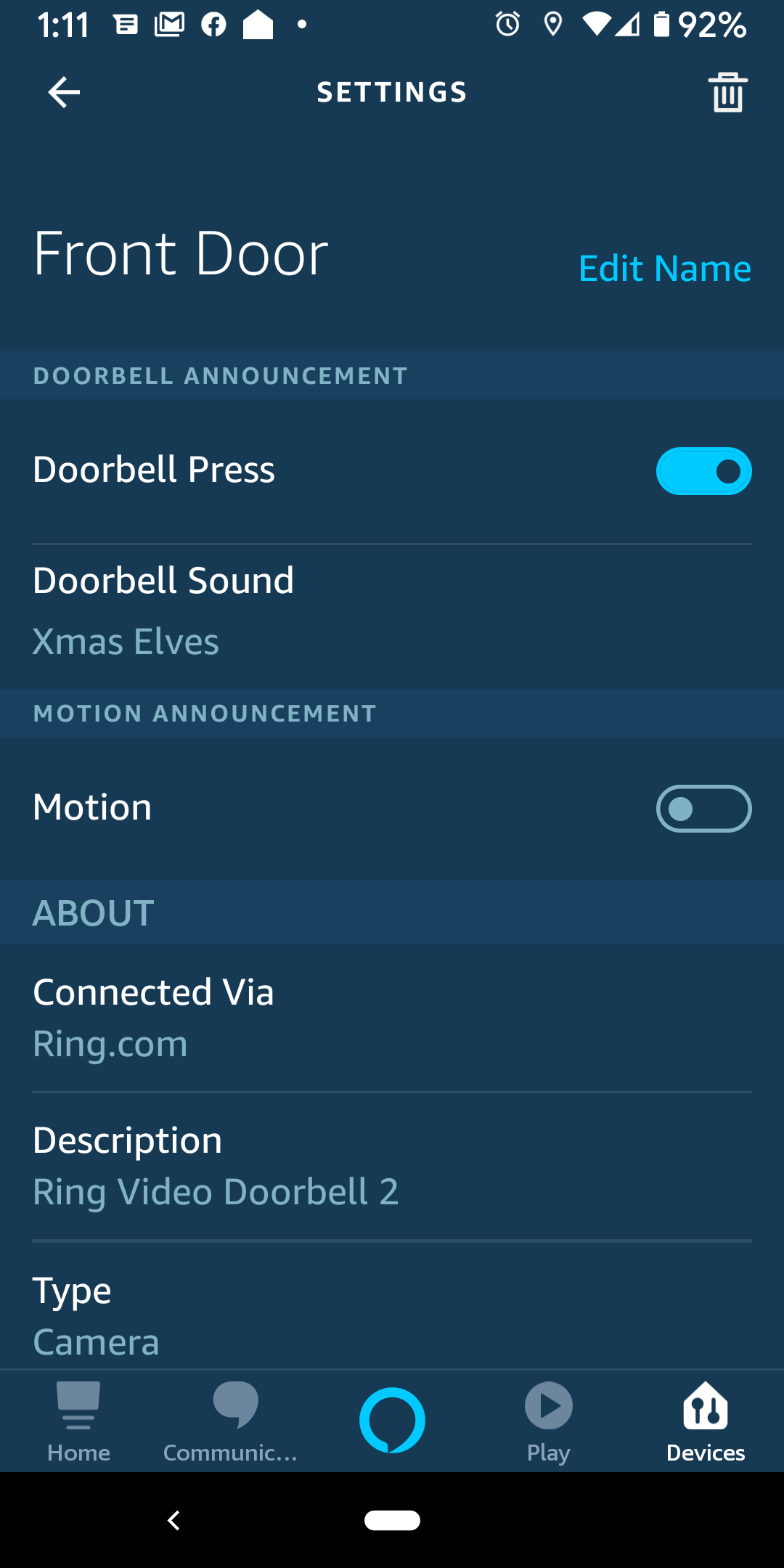 Change Doorbell Sound on Ring App and Amazon Echo – Ryan and Debi & Toren